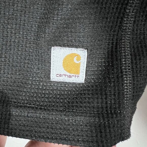 Carhartt Force Waffle Base Layer Thermal Long Sleeve Black Shirt Women s L 12/14 - Picture 2 of 6